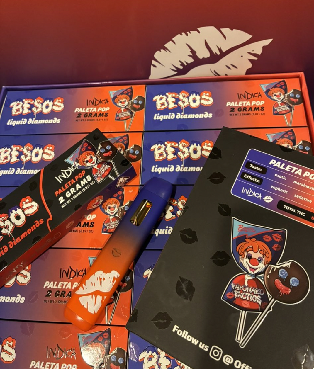 Besos Paleta Pop Liquid Diamonds Disposable